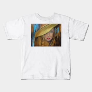 Girl With The Gold Hat Kids T-Shirt